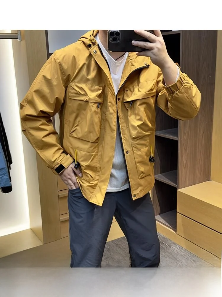 

Outdoor Function Series Mountain System Workwear Sle Men's And Women's Autumn Coat with Multiple kets Hooded Hiking Jaet