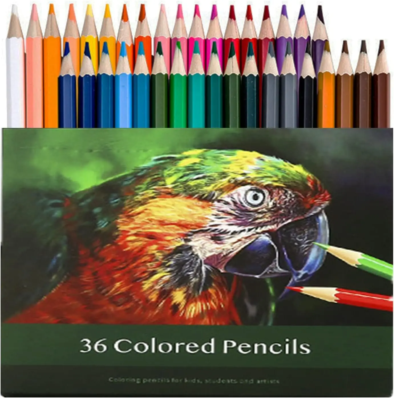 

36 Soft Core Colored Pencils Set for Adults, Kids, and Artists - Vibrant Colors, Easy to Sharpen, Non-Toxic Art Supplies