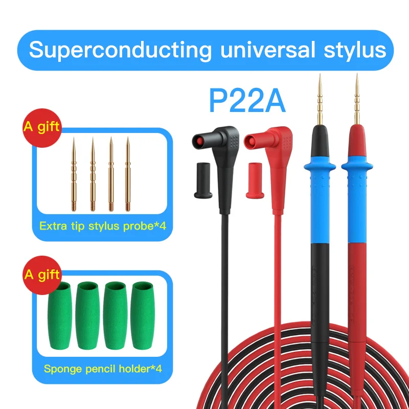 MaAnt P22A 1000V 20A Super Conducting Multimeter Lead For Digital Current Voltage Probe Needle Tip Test Lead Wire Pen Cable Tool