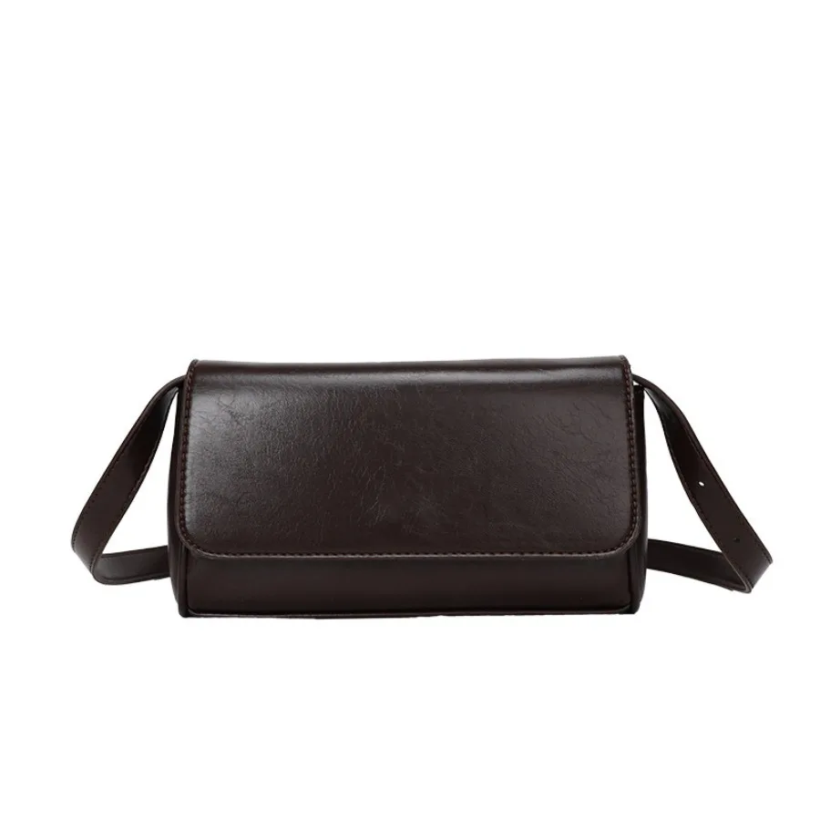 

Autumn and winter Korean fashion simple retro senior luxury oil waxed leather single shoulder armpit crossbody women's bags