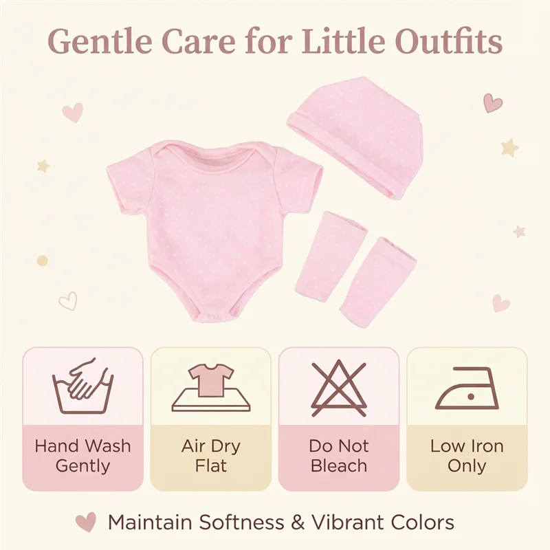 Mini poupées reborn de 20 cm (7 pouces), tenues, vêtements, peau, adorable poupée bébé, tout-petit, string, combinaison, pantalon, chaussettes en peluche, chapeaux, ensemble de vêtements