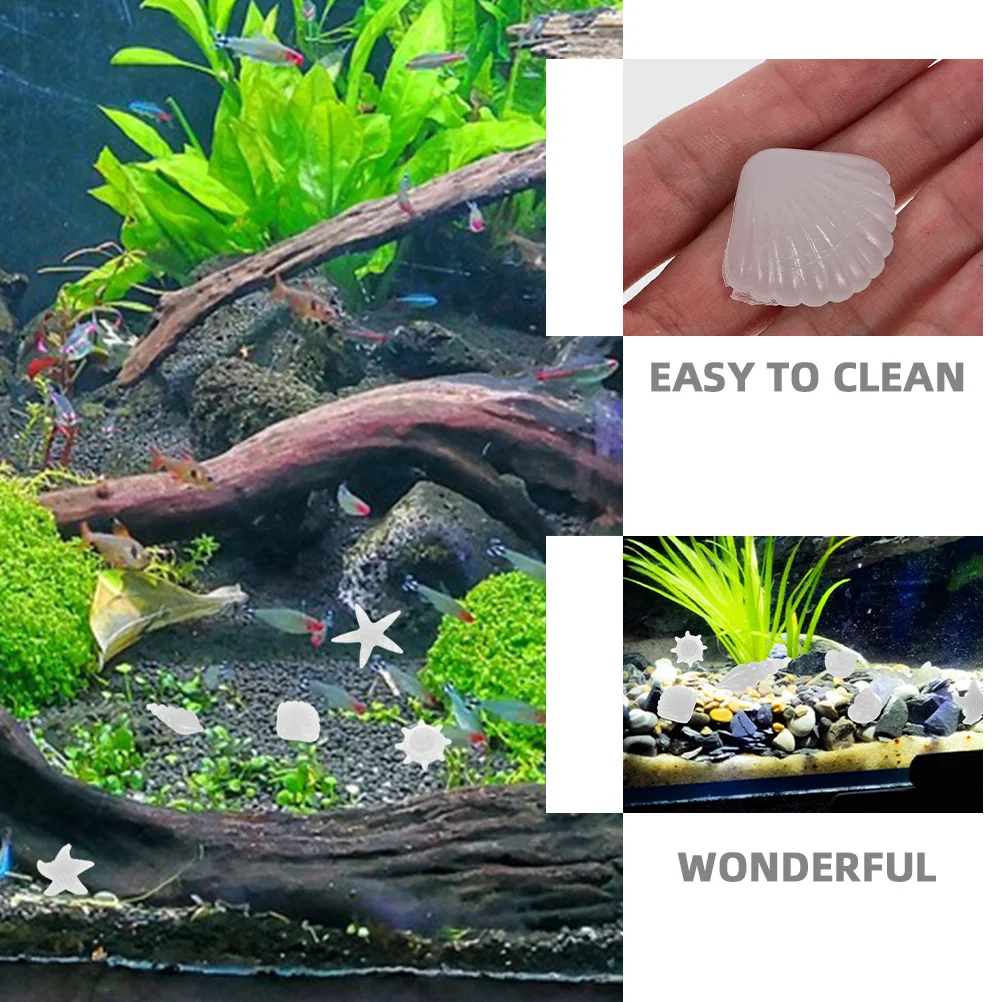 

100Pcs Night Glow Aquarium Stones Fish Tank Pebbles Resin Rocks Glow in The Dark Decorative DIY Garden Pathway Rocks