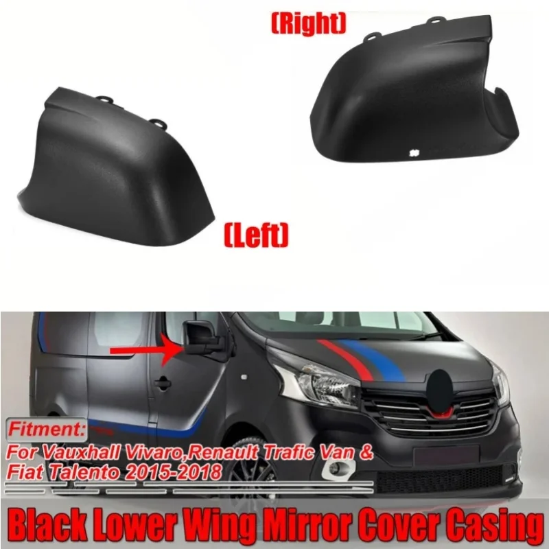 

For Vauxhall Vivaro 2014 Side Lower Door Wing Mirror Bottom Cover Cap Casing Right Left Mirror Covers Car Accessories