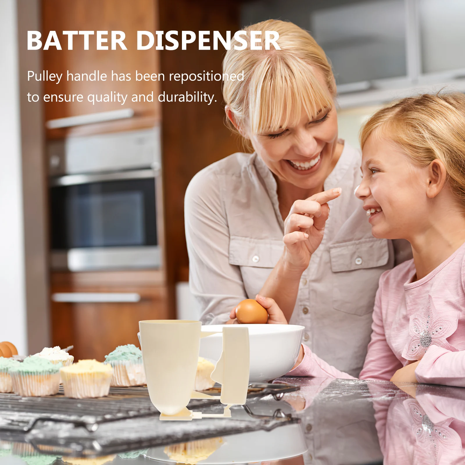 

Meatball Maker Dispenser Baking Supplies Wide Mouth Quick Release Leakproof Plastic Baking Tool for Muffins Cupcakes
