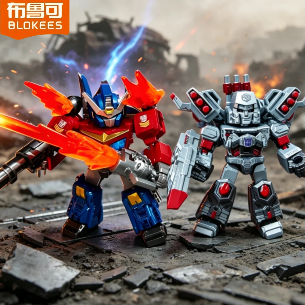 Blokees Transformers Defender Version 08 Battle Stars Blind Box Armor Hidden Star Optimus Prime Super Megatron Cadeaux de collection