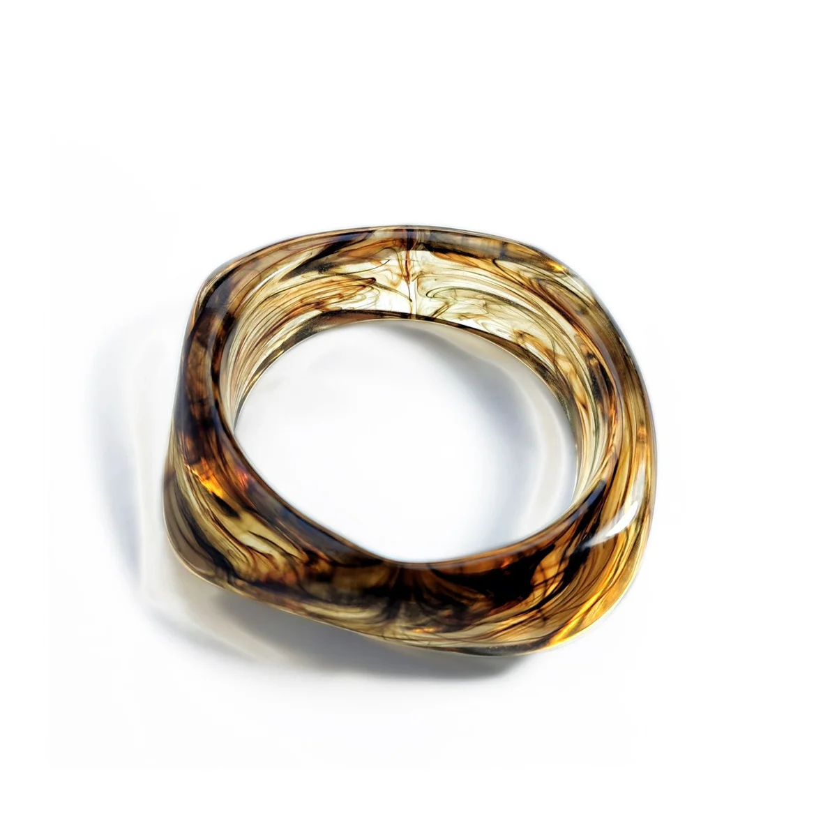 Trendy Fashion Irregular Resin Acrylic Bangles For Women Geometry Wide Bangle Bracelets Charm Thick Simple Party Hand Jewelry