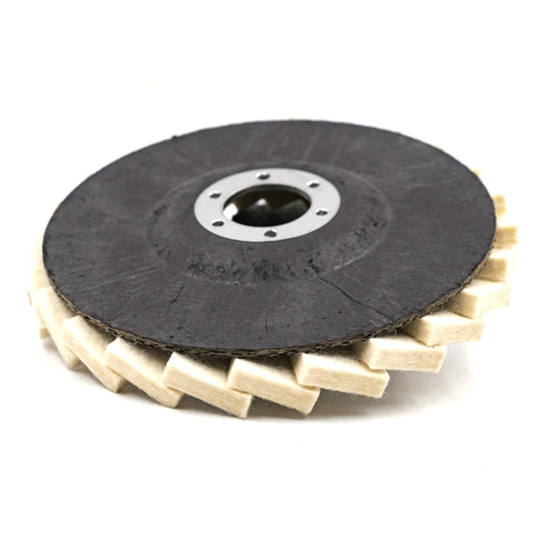 4-1/2Inch Artificial Wool Flap Polishing Disc For Angle Grinder To Polish Metal Glass Wool Polishing Buffing Wheel Pad