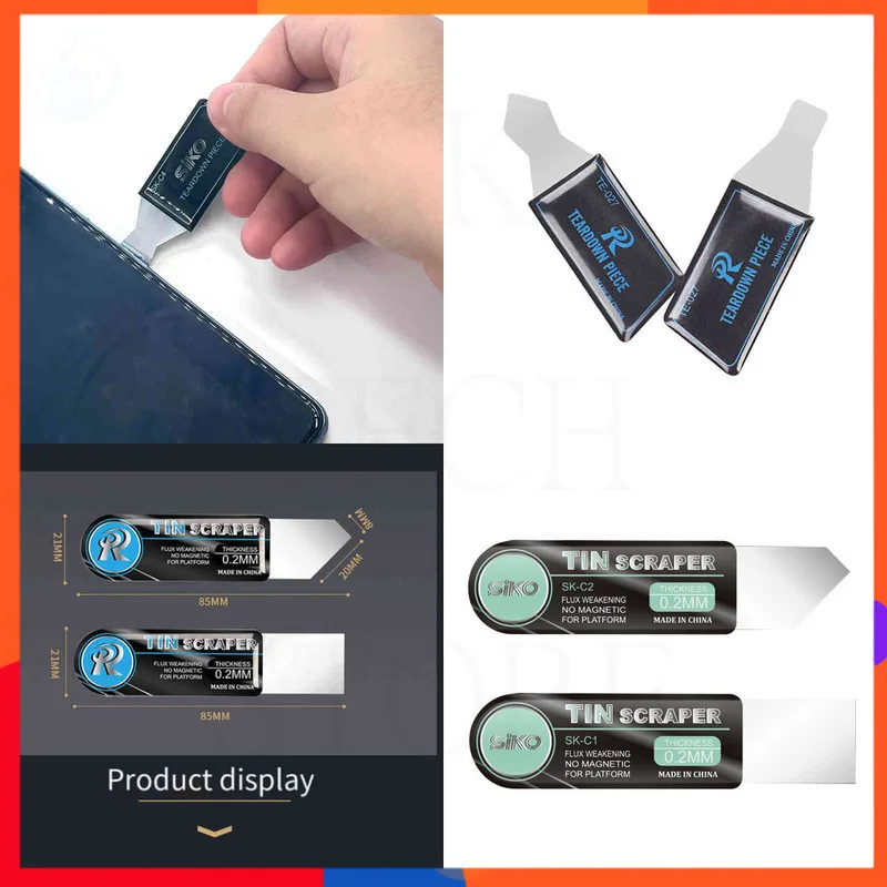 

SIKO Немагнитный скребок для олова из нержавеющей стали C2 C1 для мобильного телефона, высокая твердость BGA CPU NAND DDR IC Chip, лезвие для ремонта сварки