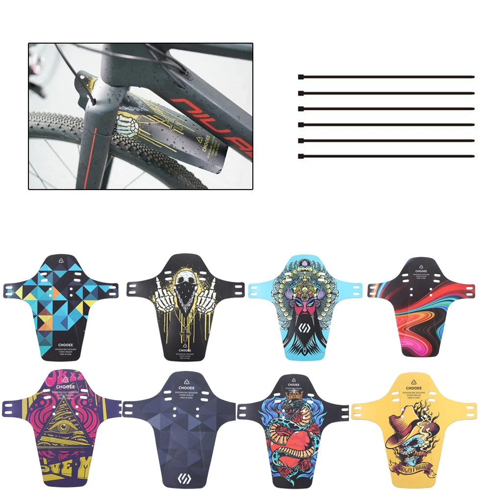 Ultrathin Bicycle Mudguard With Cable Ties MTB Fender Bike Front Mudguard Bikes Front Fender Thickness 1.0mm Cycling Accessories