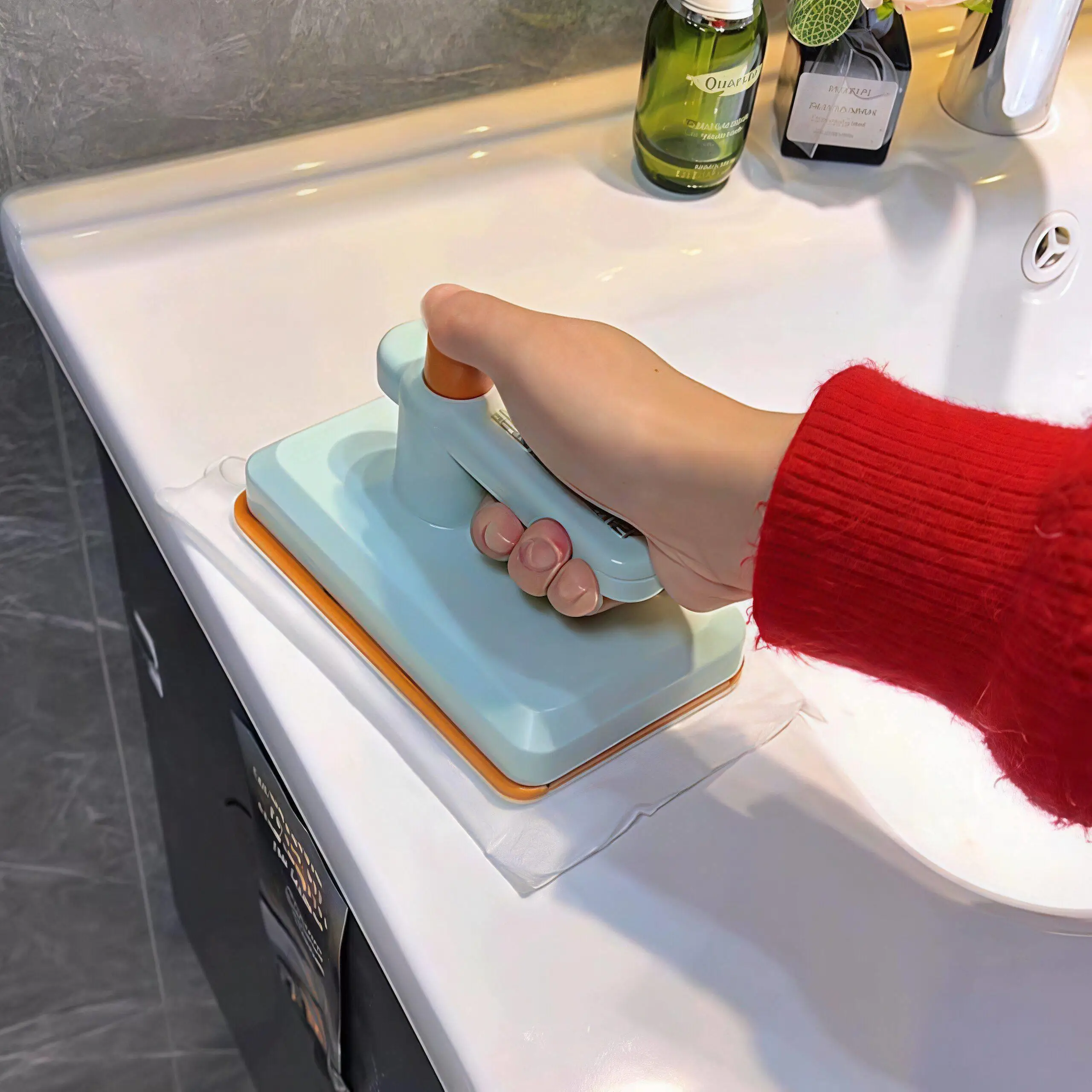 Automatic Switchable Wet/Dry Mop Head No Hand Wash Required Portable Cloth Replacement Lazy Person's Plate Mop Design