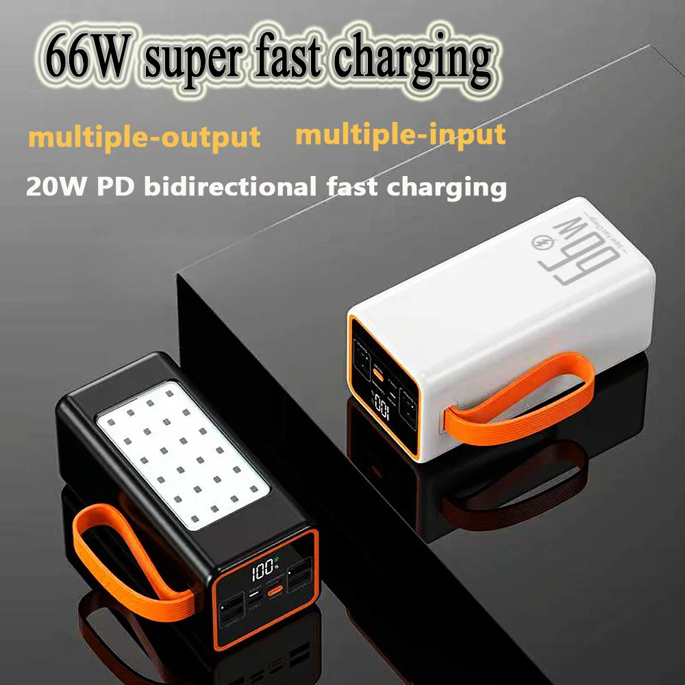 

PD20W power bank portable super fast charging external battery 66W 200000mAh large capacity power bank