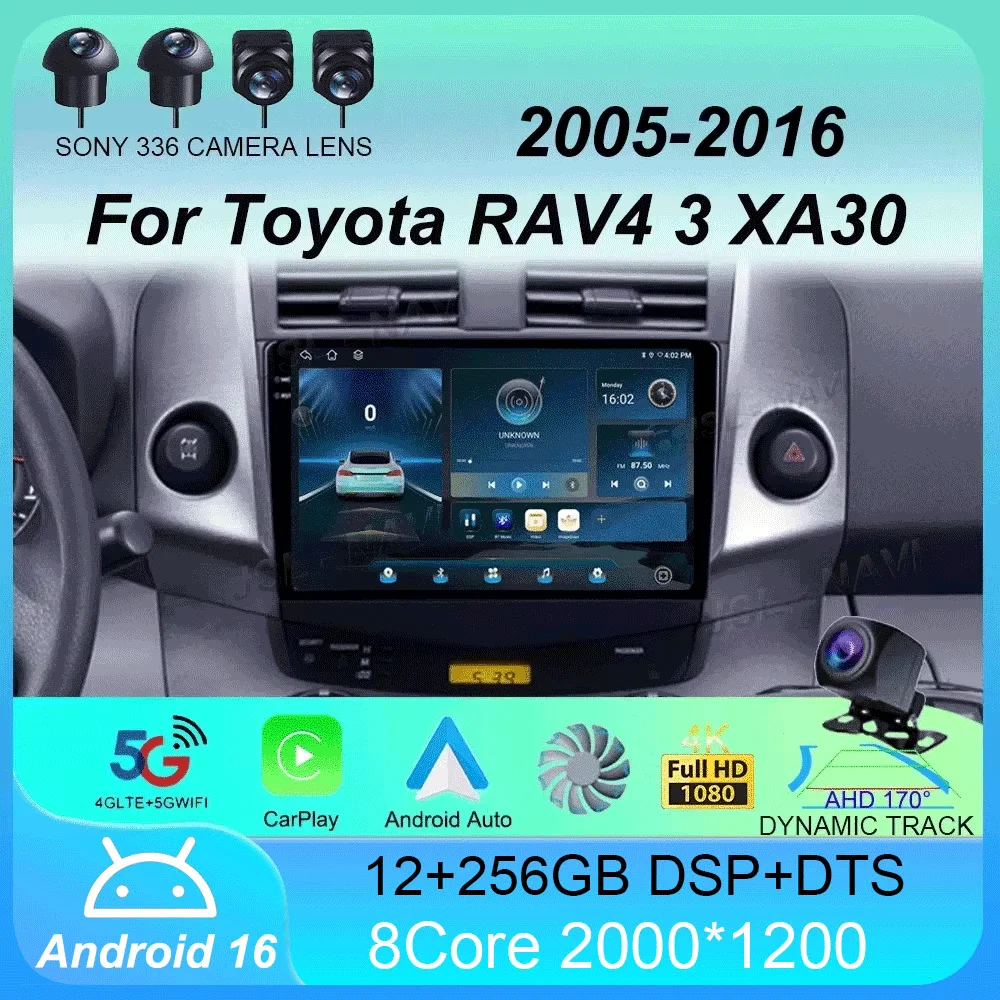 

Android 16 Car Radio For Toyota RAV4 3 XA30 2005 - 2016 Multimedia Video Player Navigation stereo GPS No 2din 2 din dvd