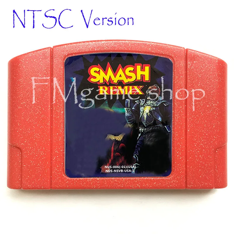 USA Version Smash  Remix for 64 Bit Video Game Console Cartridge Grey Shell or Red Shell or Golden Shell