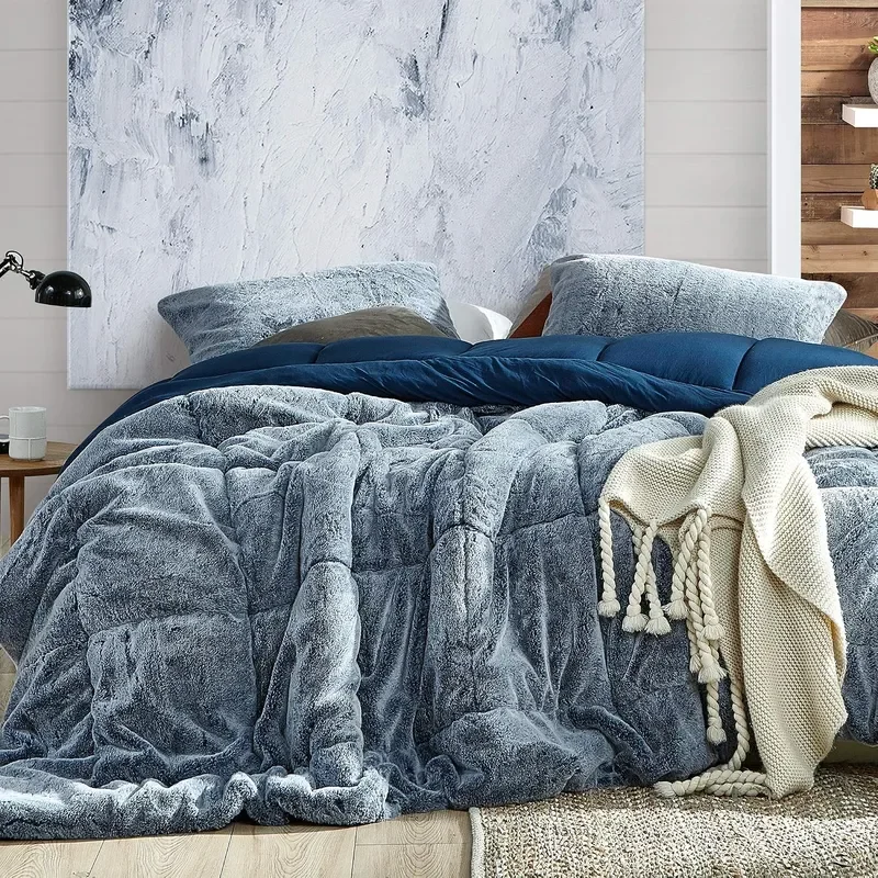 Coma Inducer Oversized King Comforter Set Dark Denim Blue
