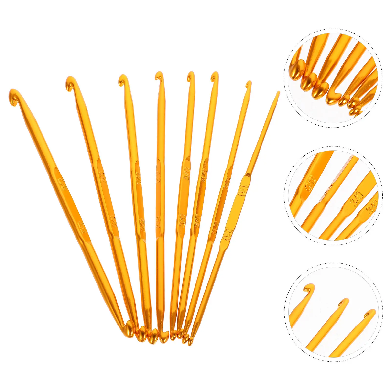 

Набор из 8 двусторонних крючков для вязания премиум-класса: гладкие полированные иглы для свитеров, инструменты для рукоделия, принадлежности для DIY