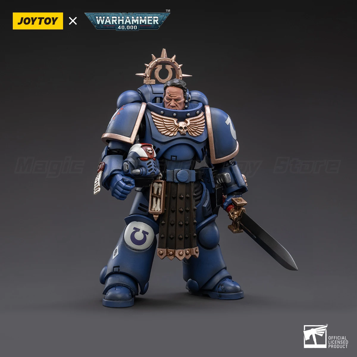 【متوفر】 JOYTOY 1/18 شخصية الحركة Warhammer 40k Ultramarines Primaris Lieutenant Amulius Toys هدايا