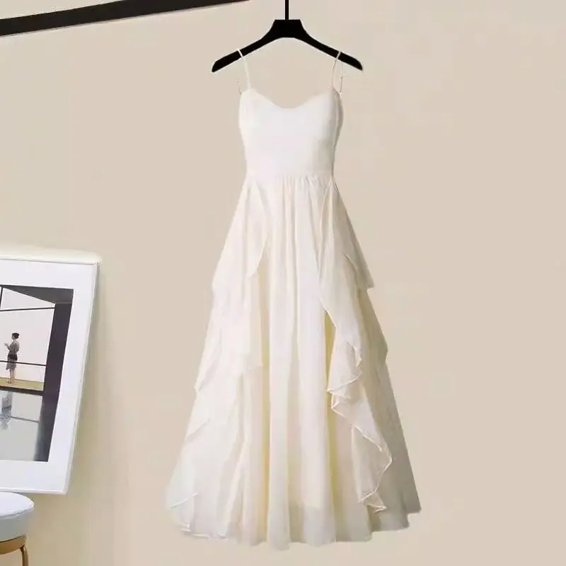 2025 Spring Autumn New Clothing Matching Sets Women Graceful Lucky Red Long Split Sweater Sleevess Dress Two Piece Suits - Image 6