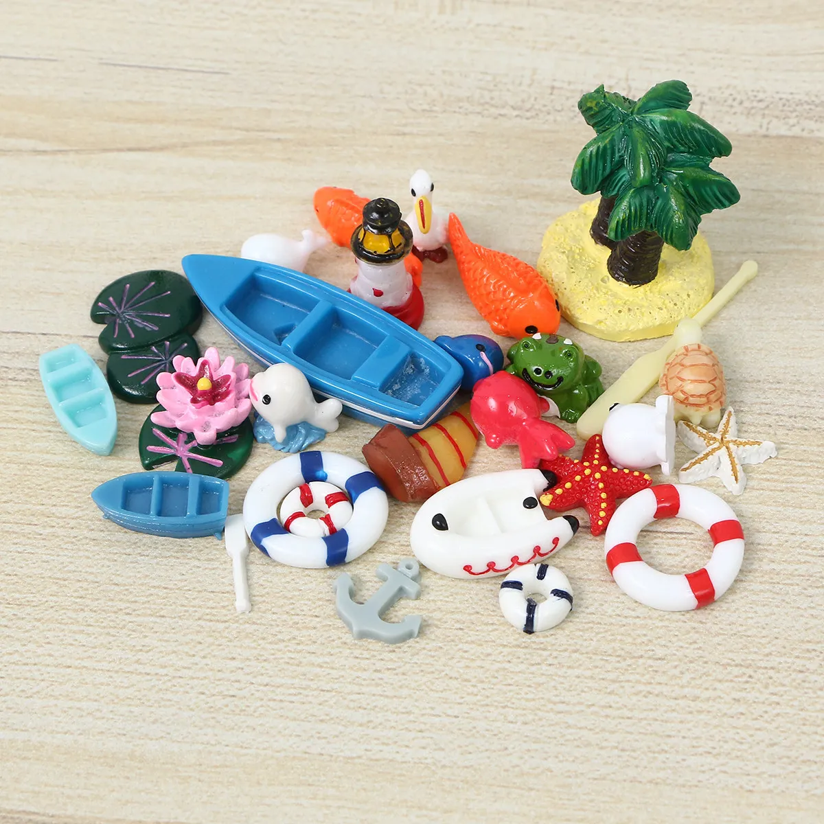 

Набор из 28 миниатюрных фигурок для аквариума: реалистичные украшения для подводного ландшафта, декор для бонсай, аквариумов и прибрежных интерьеров, DIY