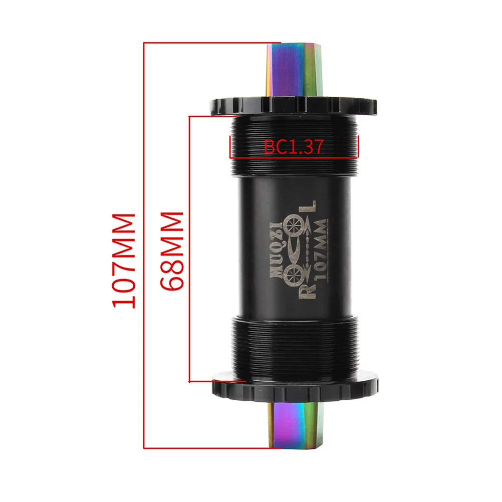 سبائك التيتانيوم ثقب مربع السيراميك المركزي 107 مم قابلة للطي الثابتة والعتاد الطريق الدراجة الجبلية سباق المتانة العالية