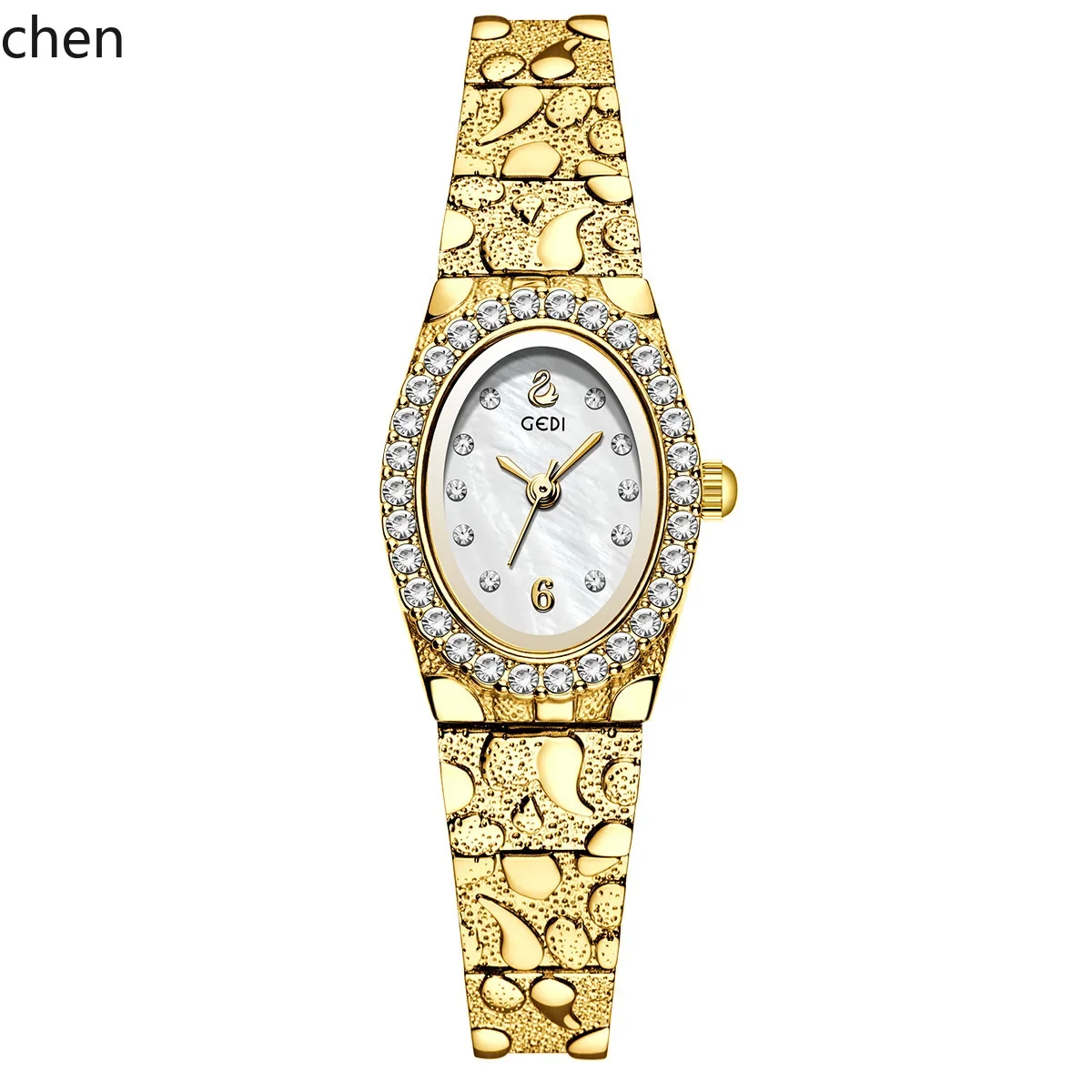 W5.9 watch: diamond-studded dial, niche design, exquisite fashion, high-end feel, elegant quartz watch
