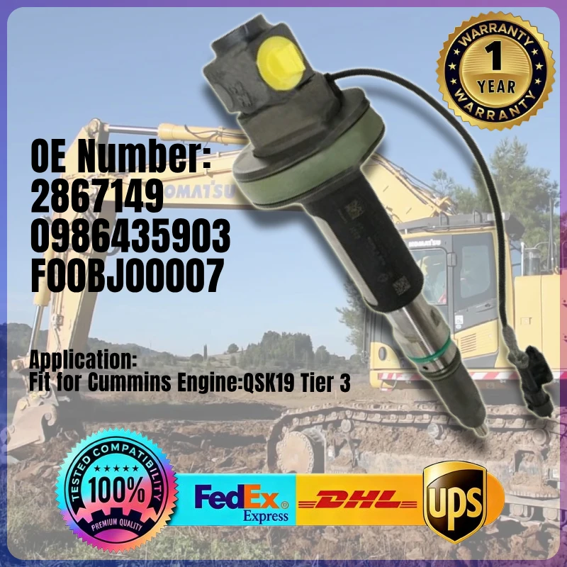 

Высококачественная топливная форсунка 2867149 0986435903 F00BJ00007 для двигателя Cummins QSK19 Tier 3