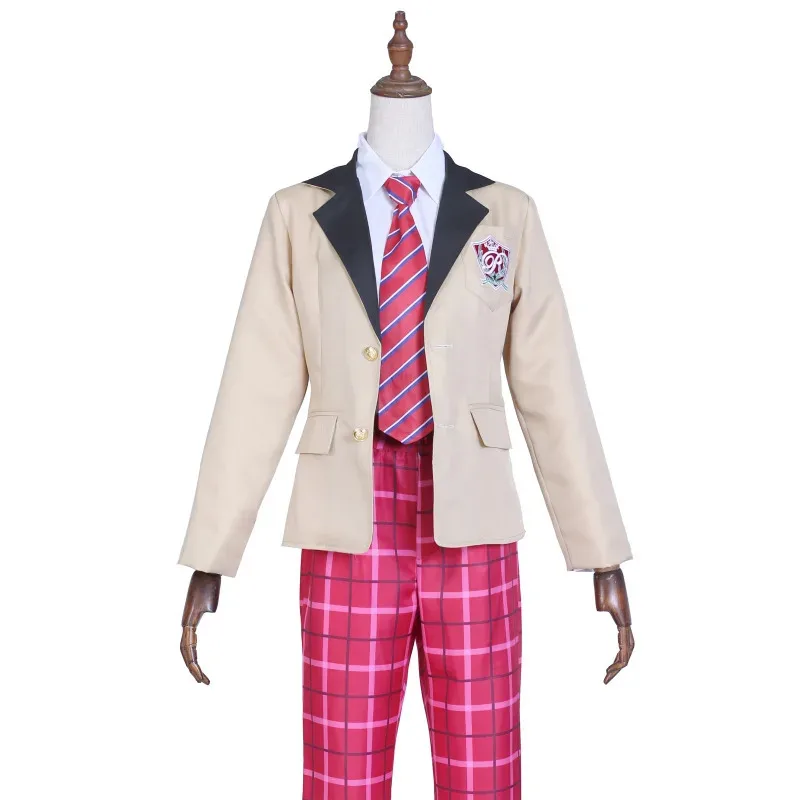 2025 11 Tomoe Hiyori/Sazanami Jun Game Ensemble Stars Cosplay Eve Reimei Gakuen زي موحد مقاس كبير شعر مستعار للمدرسة