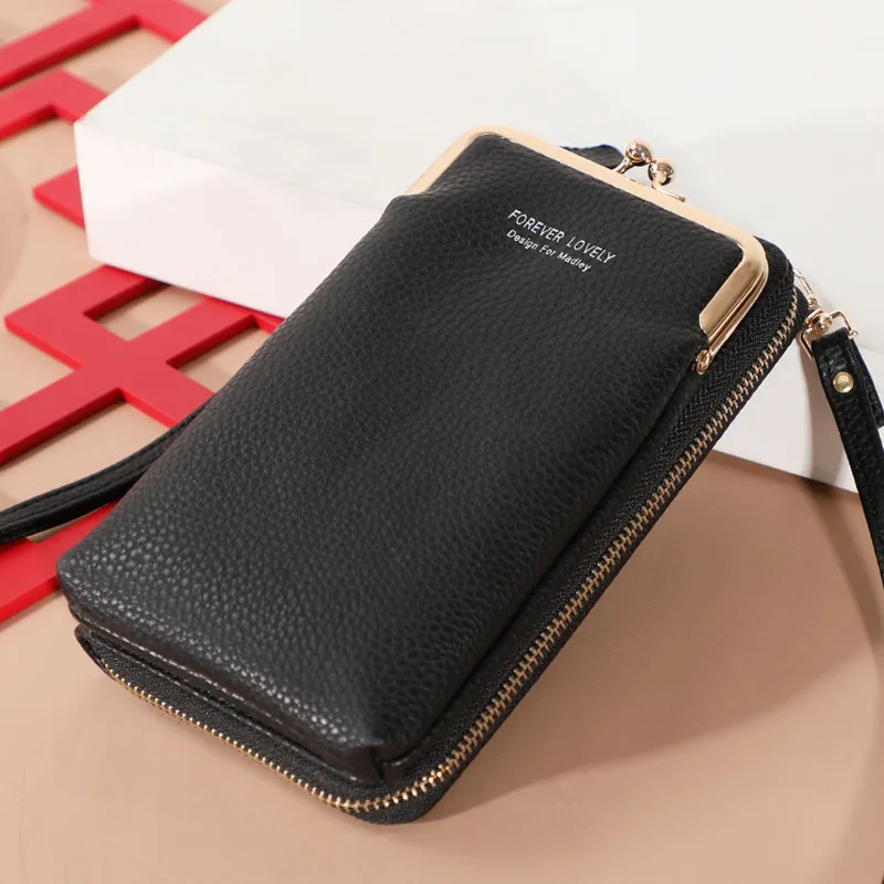 

Small Crossbody Phone Bag for Women Purse Kiss Lock Shoulder Messenger Bag Ladies Wallet PU Clutch Bolsas Card Holder Handbag