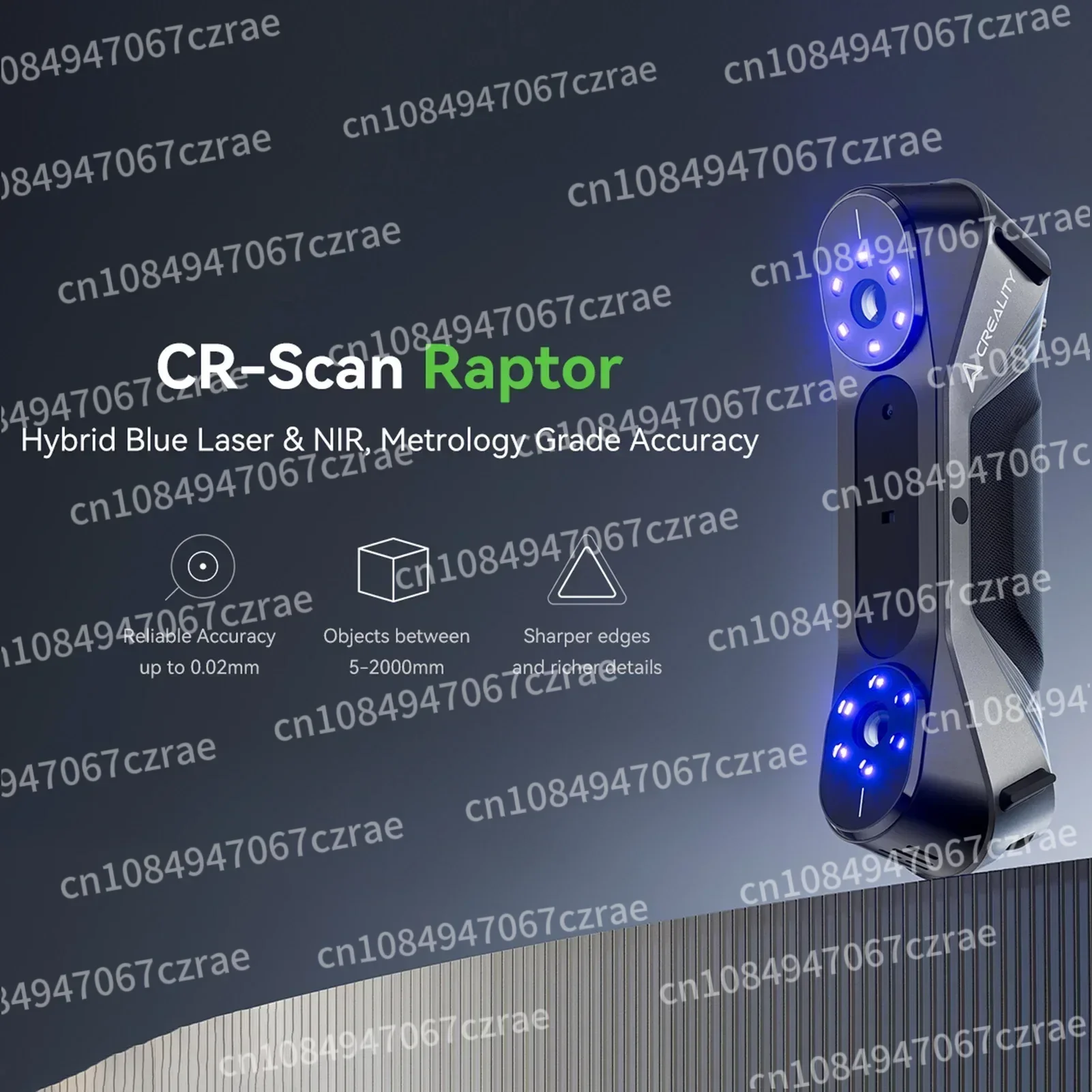 

3D-сканер CR-Scan Raptor SE с технологией двойного источника света для высокоточной сканирования до 0,02 мм
