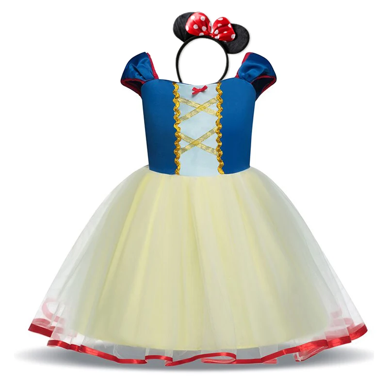 Summer Baby Girls Polka Dot Princess Dress Minni Mouse Cosplay Costume for Halloween Carnival Party Cute Girls Clothes 1-5 Years