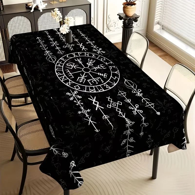 VIKAMA Mystical Tarot Zodiac Tablecloth Occult Astrology Magic Symbols for Home Witchy Aesthetic Decor