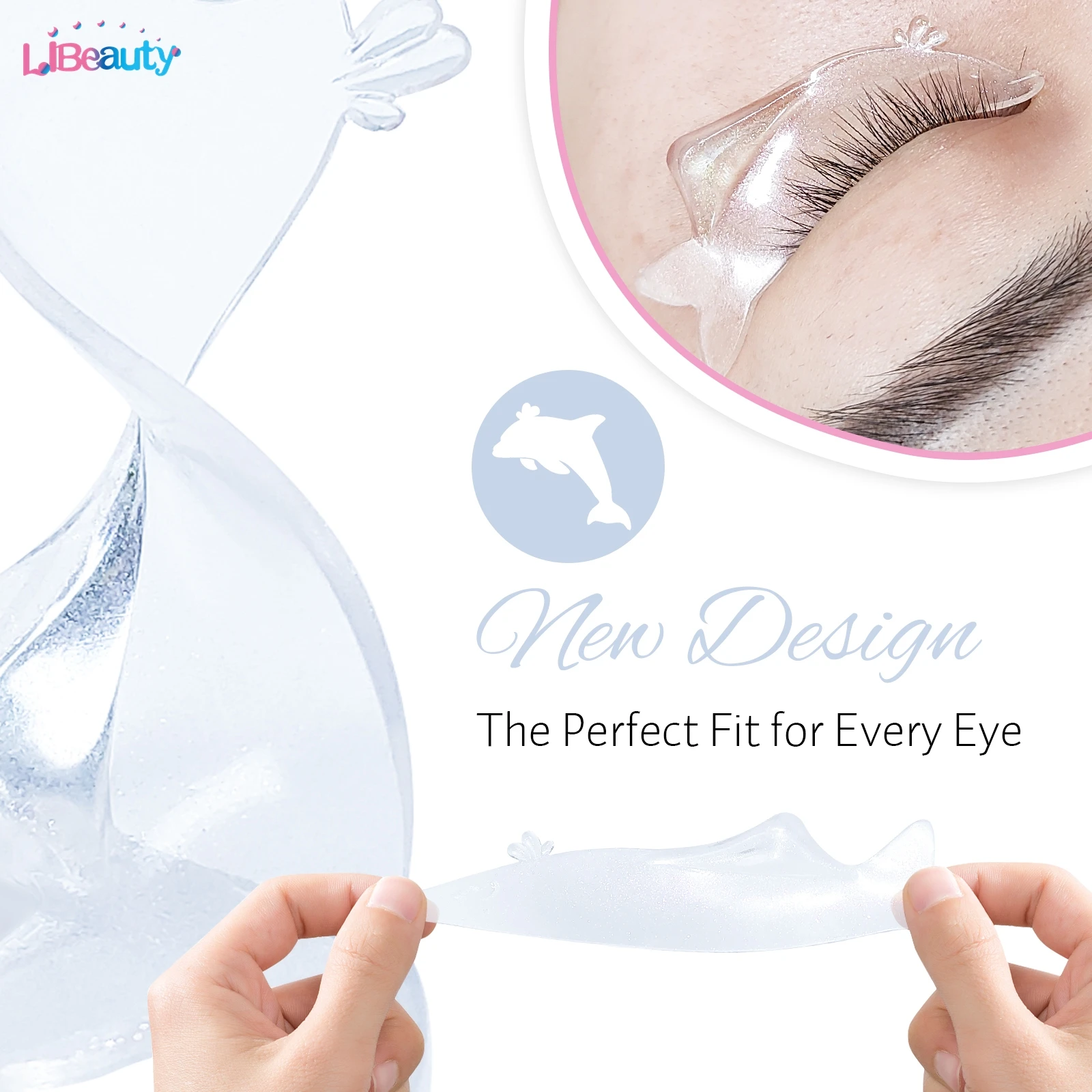 Libeauty 1 Pair Free Glue Silicone Eyelash Perming Pad Lash Rod Shield Lash Softening Pads Eyelash Curling Iron Makeup Tools