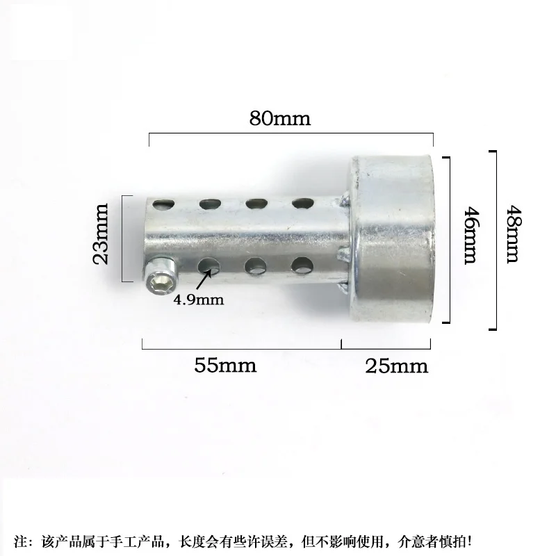 Peredam suara motor, peredam suara panjang, aksesori motor Universal ukuran 42mm 45mm 48mm 60mm