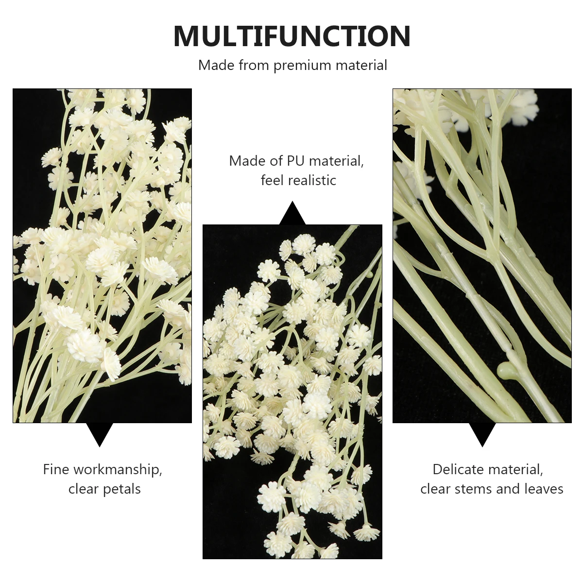 

2 Pcs Imitation Plants Decoration Realistic Artificial Flowers Miniature Fake Pu Faux Bride for Indoor
