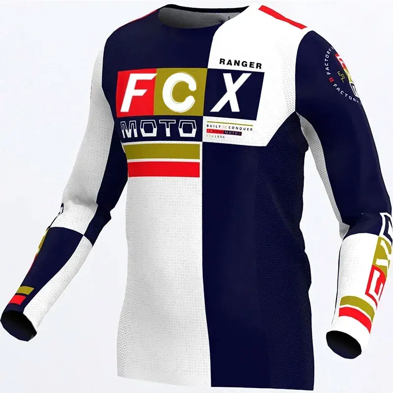 2024Motocross T-shirt Mx Mountain Bike Clothing   Mtb JerseyEnduro MTB Cycling Sleeve Cycling Jersey Downhill Shirt Camiseta FCX