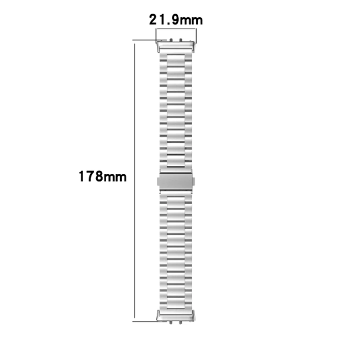 

SuperDeals Metal Strap for Samsung Galaxy Fit3 Stainless Steel Band Bracelet Wristband Replacement Accessories B Silver