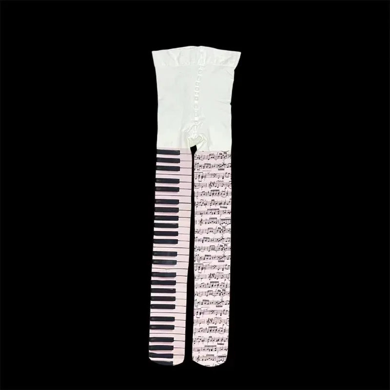 المرأة مثير جوارب البيانو الإناث أسود أبيض الفخذ العليا الجورب رقيقة جدا شفافة جوارب طويلة حجم الحرة