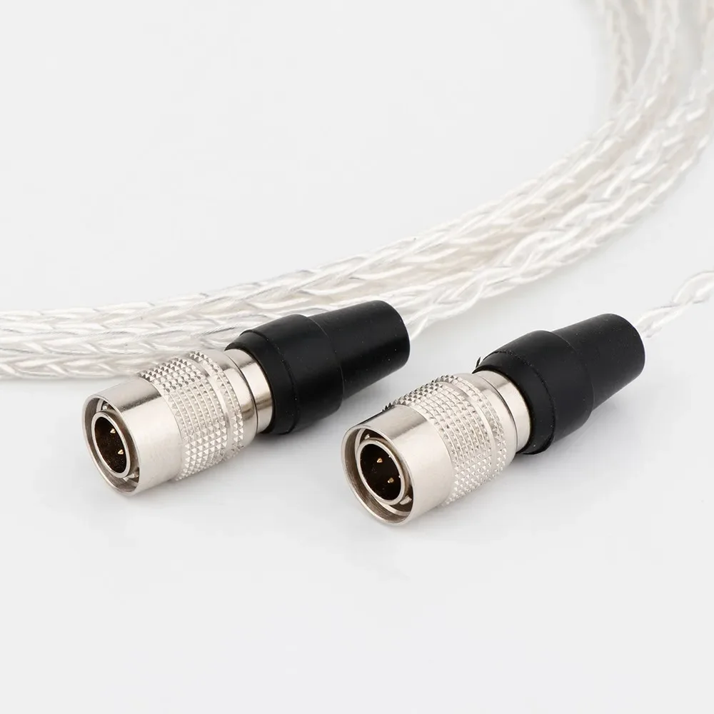 Preffair 1PC OCC Silver Plated Earphone Cable For Mr Speakers Alpha Dog Ether C Flow Mad Dog AEON Headphone