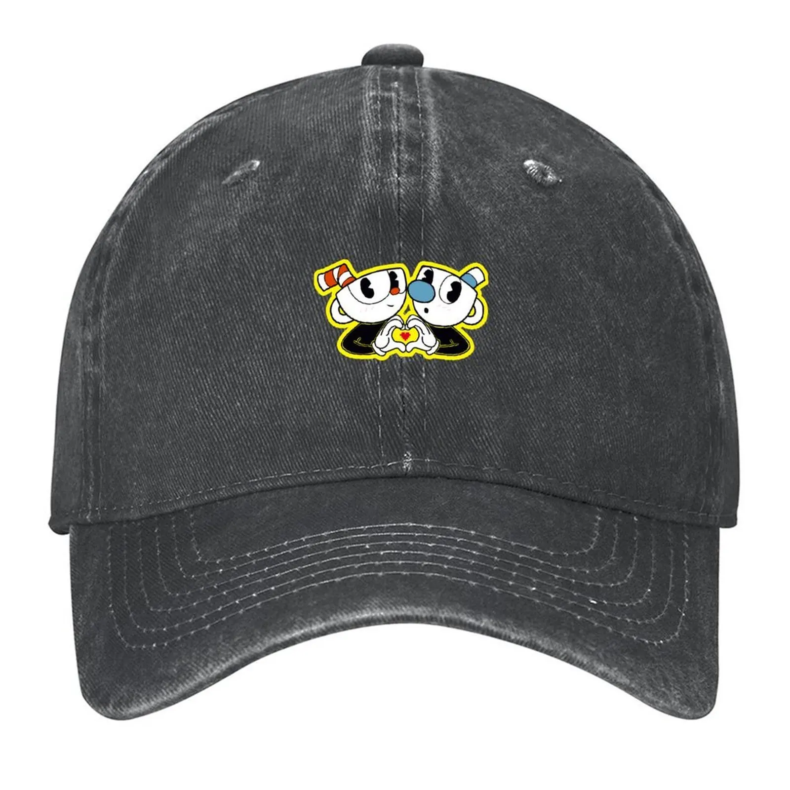 

Cute Cuphead and Mugman Baseball Cap beach hat golf hat genuine Dropshipping Golf Cap Ladies Men's
