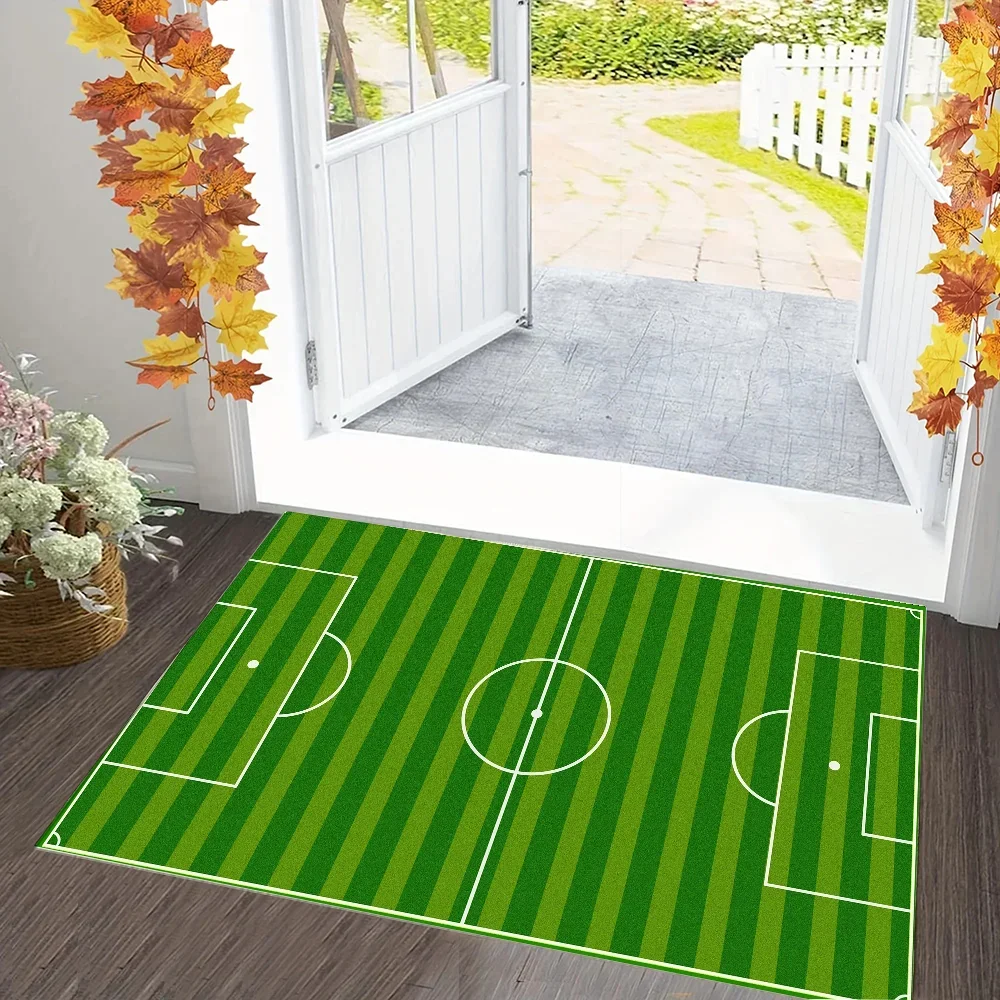 Kitchen Floor Mat Football Field Carpets Living Room Mat Bedrooom Carpet for Bedroom Home Entrance Mats Doormat Bathroom Rug