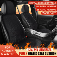 Main And Auxiliary Two-Seater Winter Car Electric Heating Wire Heating Seat Truck Seat Cushion 12V/24V Universal Heating Cushion