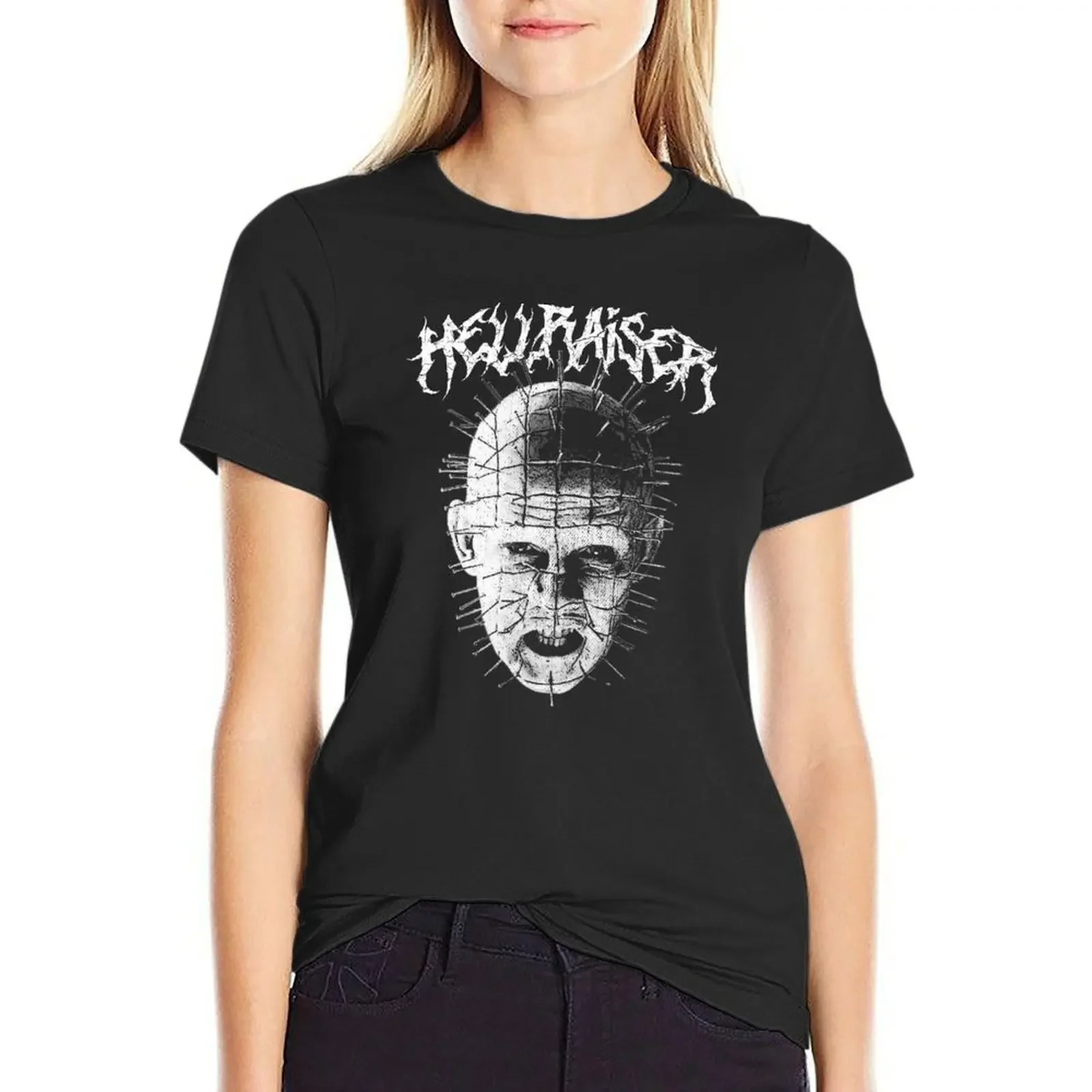 Hellraiser - Pinhead T-shirt cute tops Blouse Women clothing