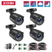 ZOSI 1080P 4 Pack HD TVI Security Cameras Outdoor Indoor Weatherproof Bullet Surveillance Camera for Analog CCTV DVR System