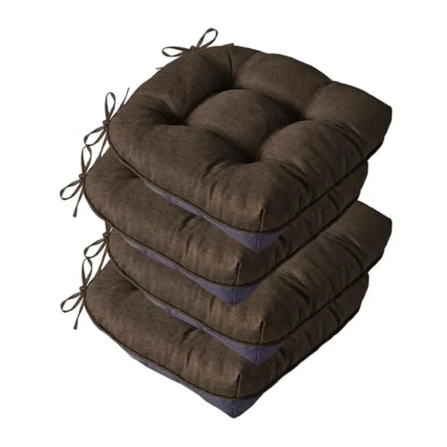 

Chair Cushions for Dining Chairs Seat Cushions for Kitchen Chairs Indoor Seat Cushions with Ties Tufted Foam Chair Pads Non Sli