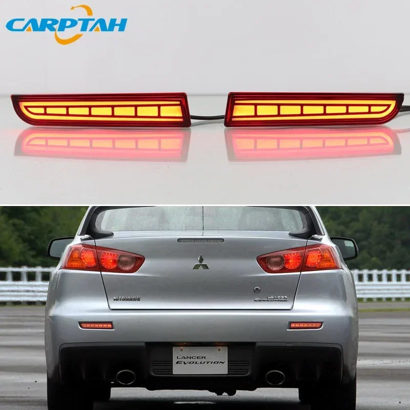 Car LED Rear Bumper Lamps For Mitsubishi ASX RVR Outlander 2011 2012 Brake Light Turn Signal Backup Reflector Lamp Taillights