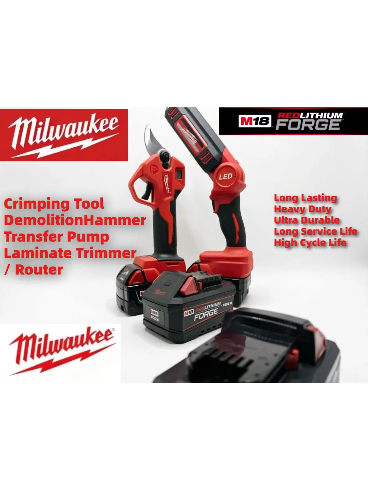 

Genuine Milwaukee Li-ion Battery Fits Reciprocating Saw (Sawzall) 2821-20, 2720-20 M18 FSX-0C, FSX-0 FHZ501B CSX2-502C