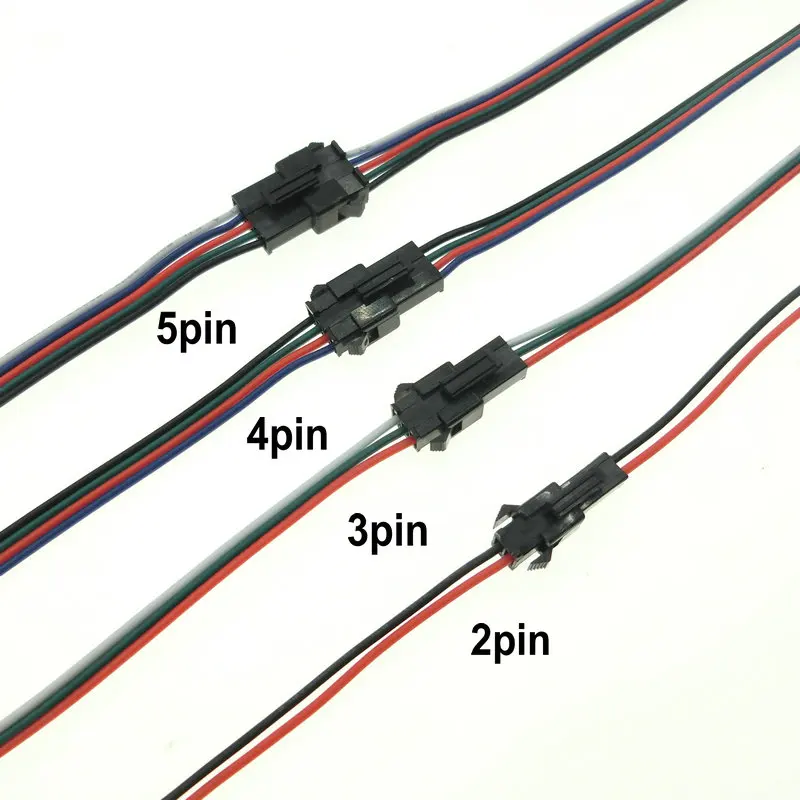 JST SM Connector 2pin / 3pin / 4pin / 5pin Male And Female Set 5set/lot