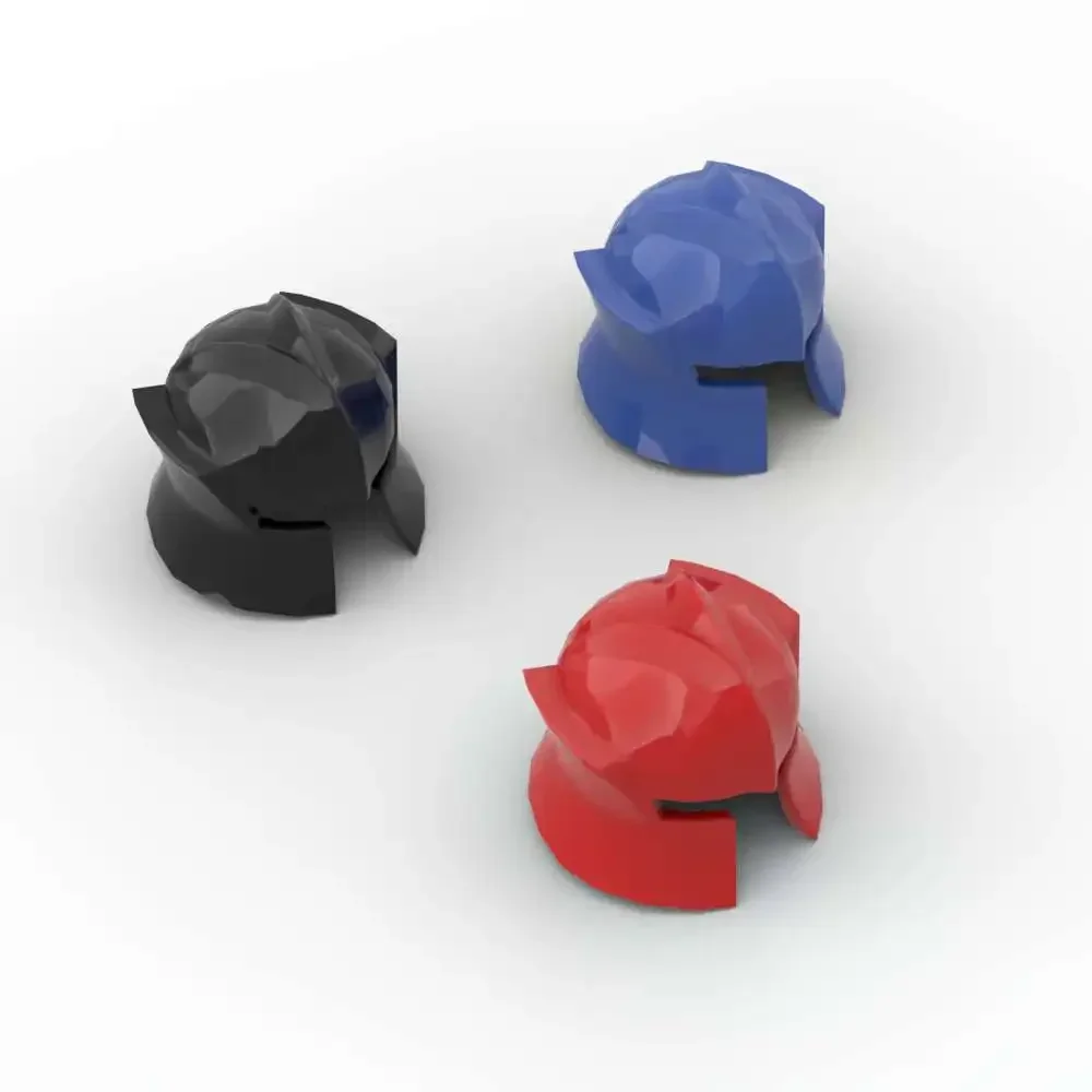 MOC 10PCS Part Bricks 48493 Castle Knight Helmet Building Blocks Set Character  Assemble Particles DIY Toys Adult Birthday Gifts