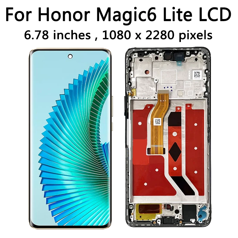 Repuesto de pantalla táctil LCD para móvil, montaje de digitalizador de 6,78 pulgadas, 120HZ, para Honor Magic6 Lite ALI-NX3, HUAWEI Honor Magic 6 Lite