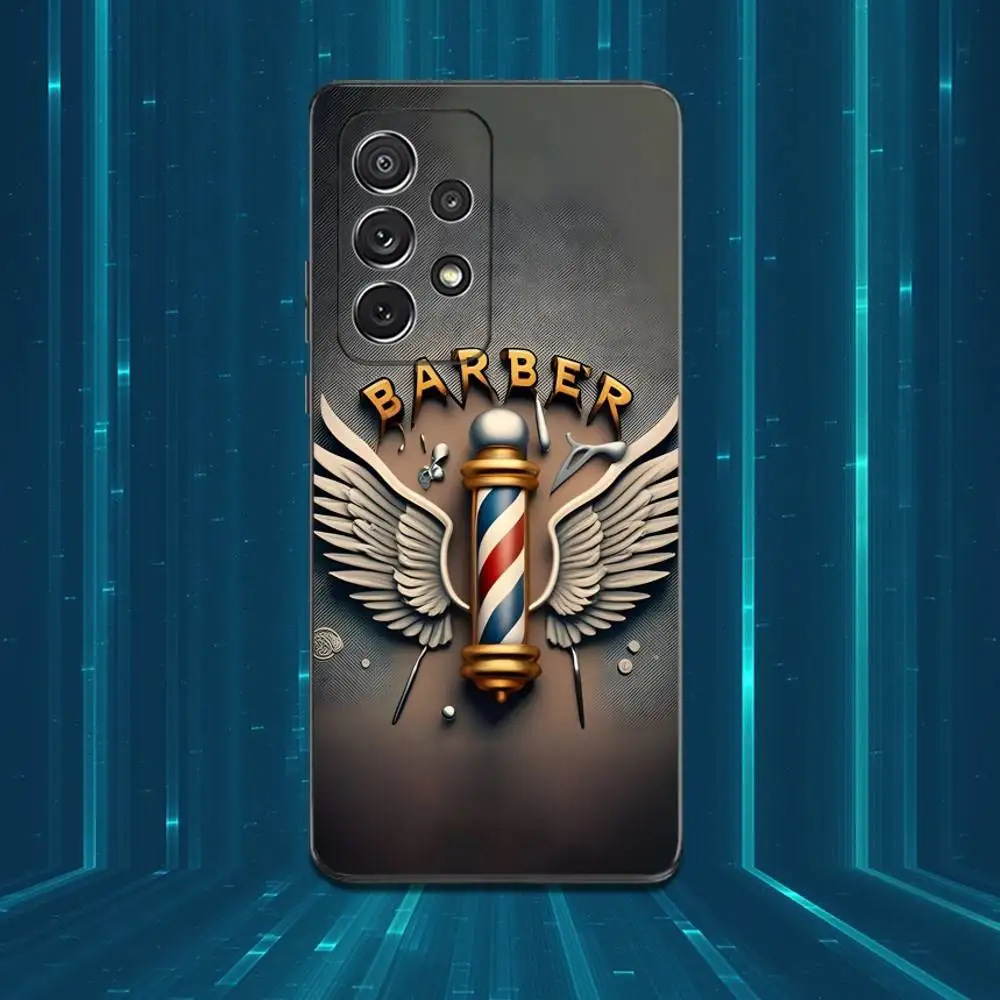 Custodia per parrucchiere con taglio di capelli per Samsung S22, S25, Ultra, S24, S23, FE, S20, S10, Plus, S21, S9, Lite, morbido silicone nero