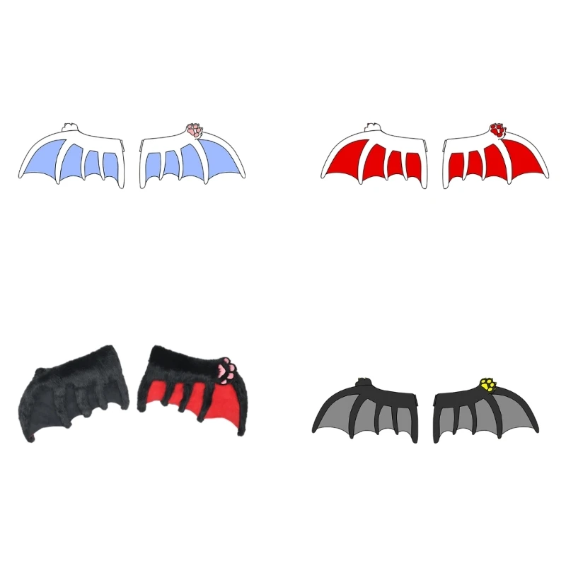 

Anime Cosplay Props Oversized Wing Furry Devil Bat for Halloween Props ComicCon Anime Gloves Furry Wing for Carnivals